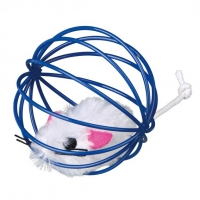 Trixie Plush Mice in a Wire Ball       